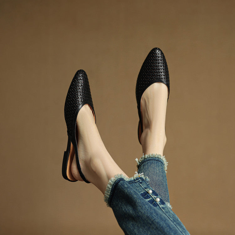 Mirale Slingbacks van Echt Leer