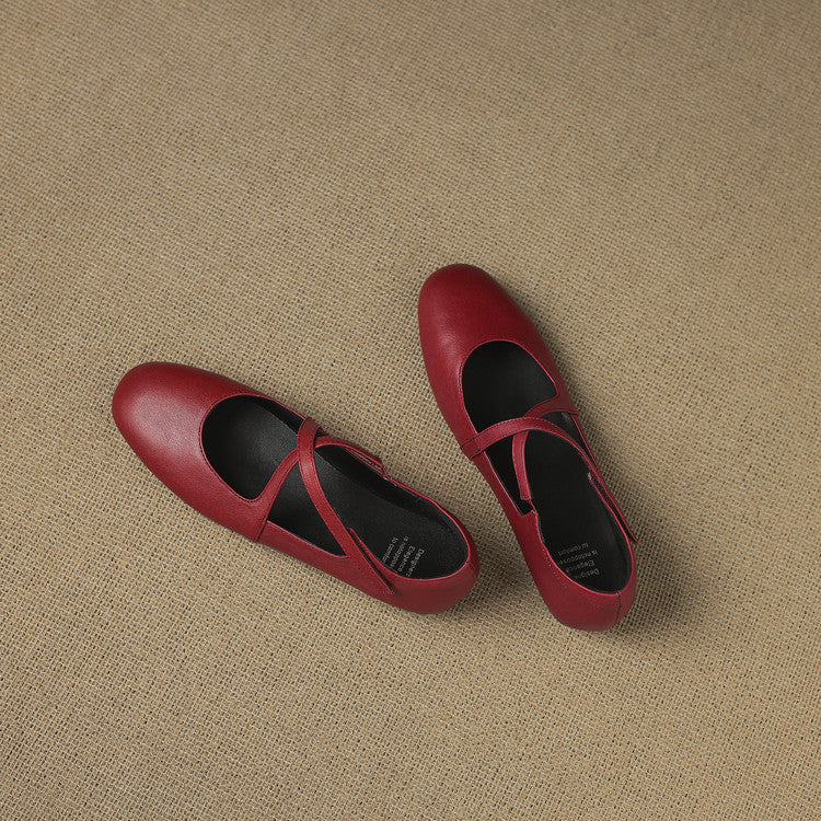 Zeor flache Schuhe aus echtem Leder