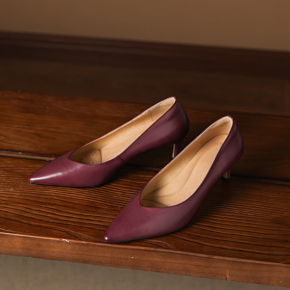 Escarpins Lenora en cuir véritable