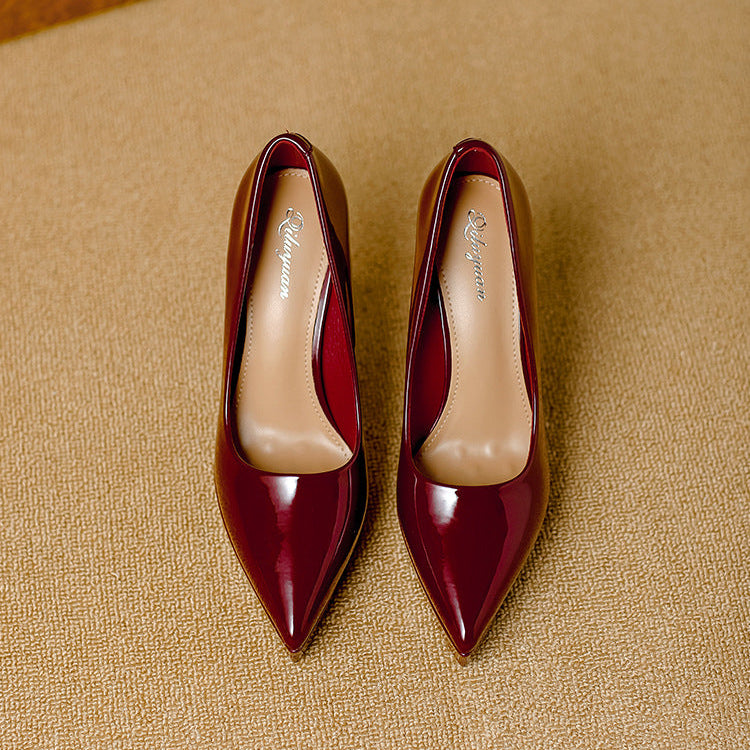 Tacones Vela de cuero genuino