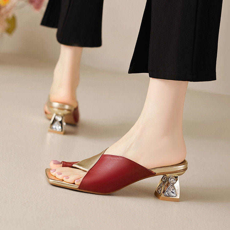 Tacones Opaline de cuero genuino