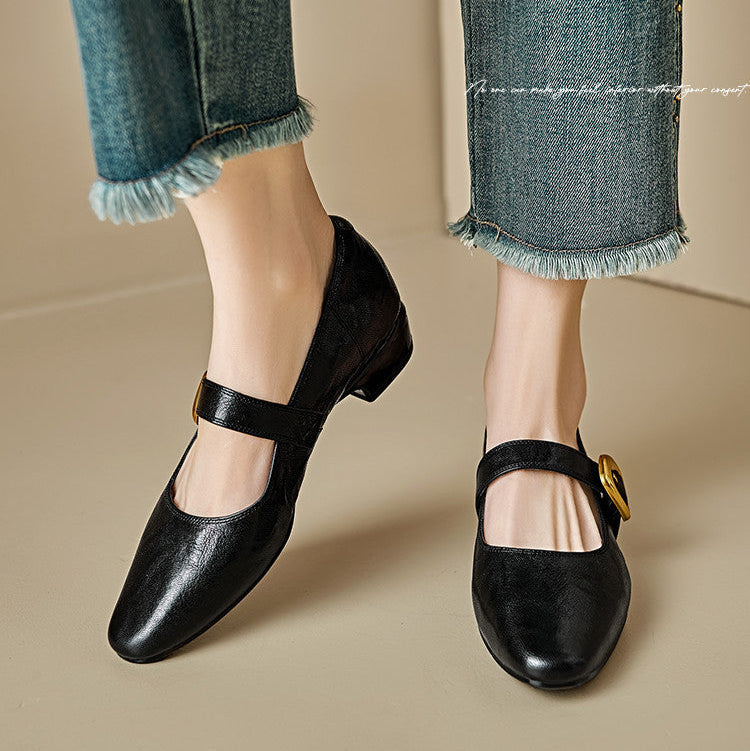 Minara pumps i ægte læder