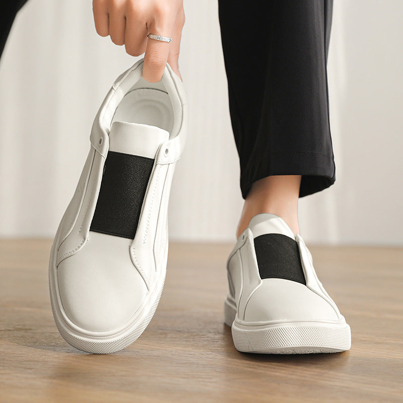 Sapatilhas Slip-On Drevo em Pele Genuína