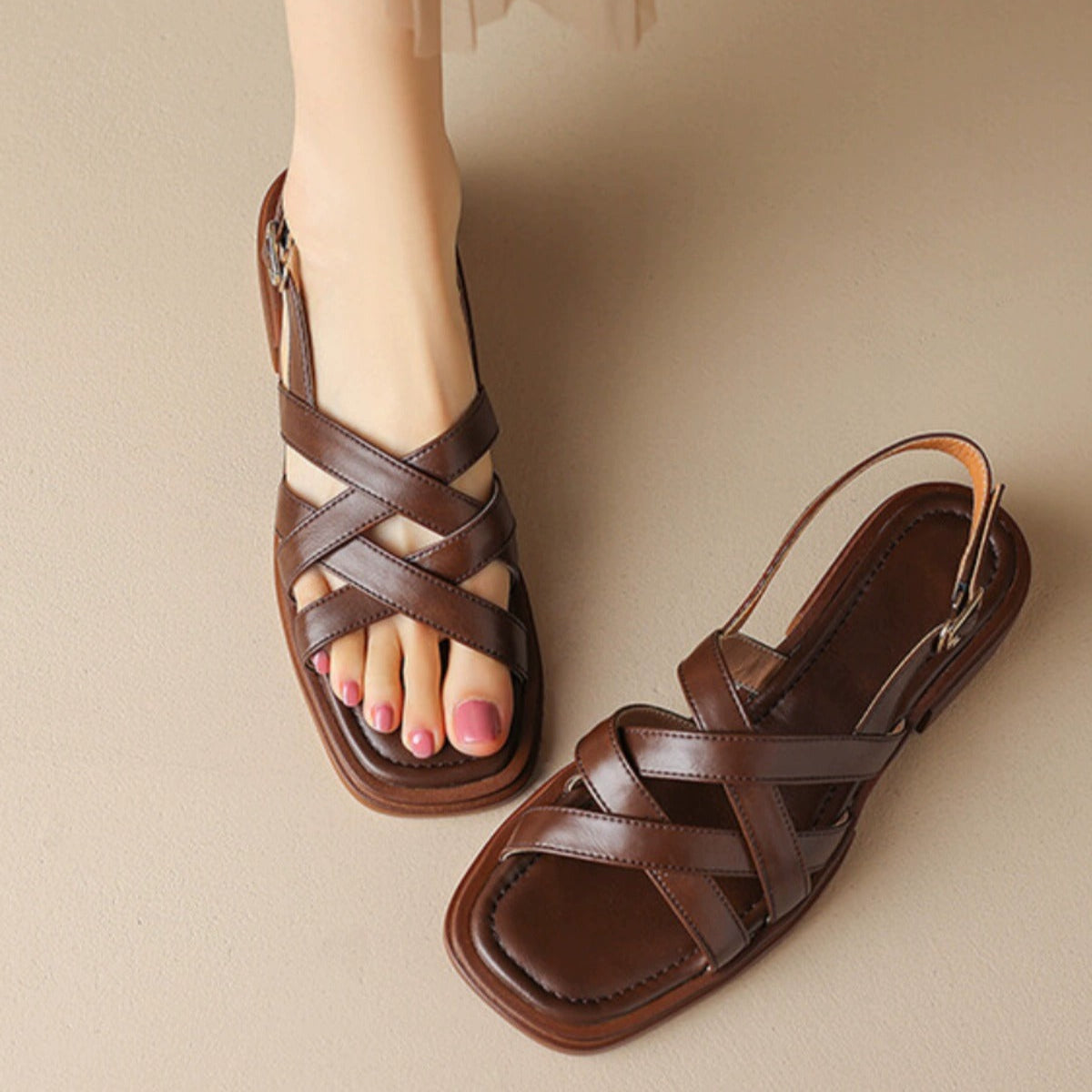 Sandalias de cuero Monika