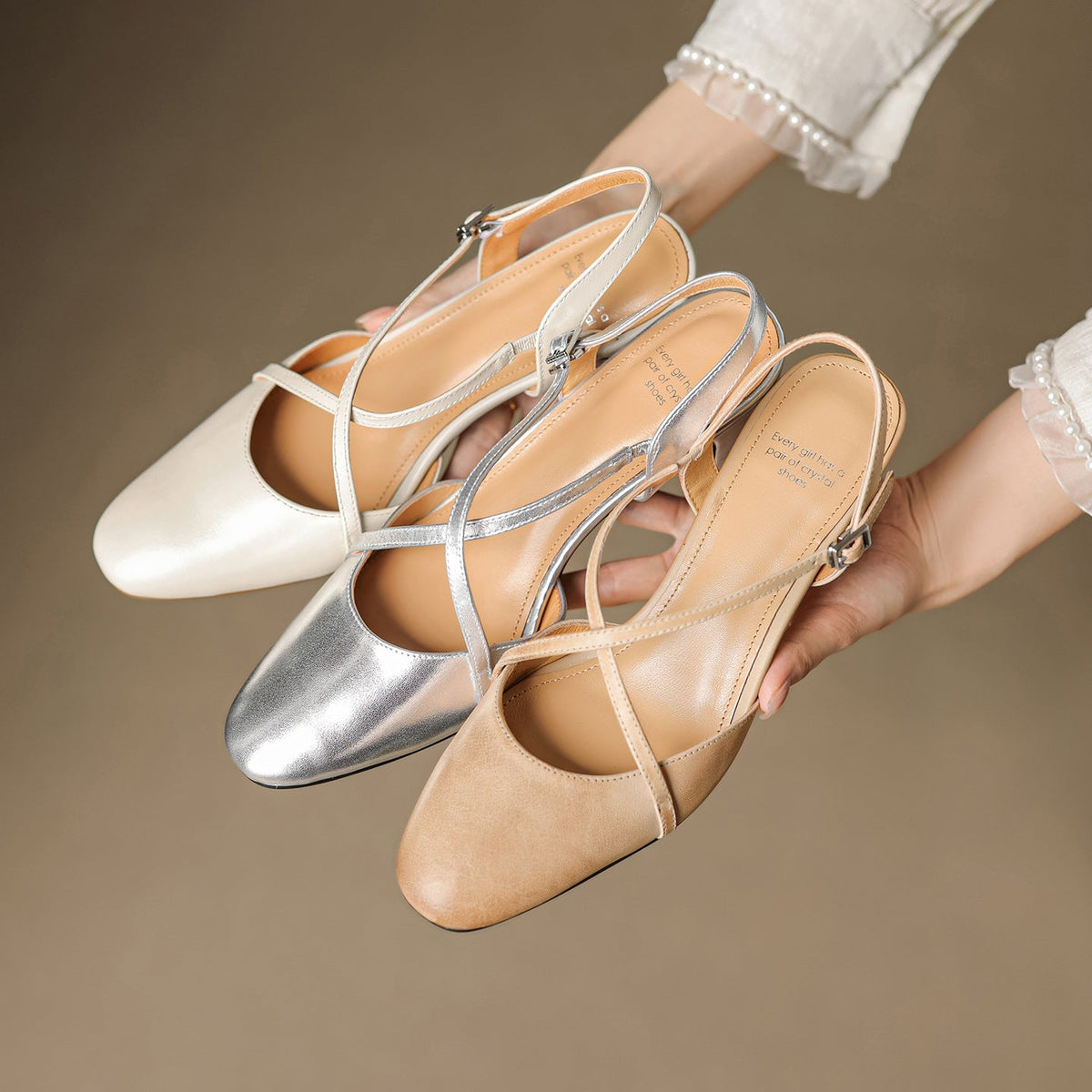 Blenza Slingbacks aus echtem Leder