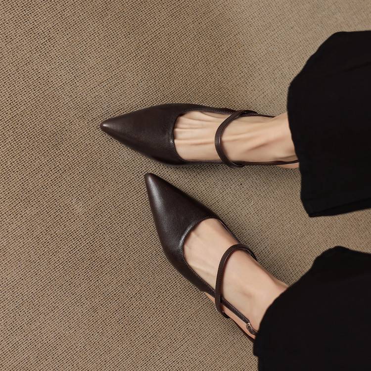 Kemi Slingbacks van Echt Leer