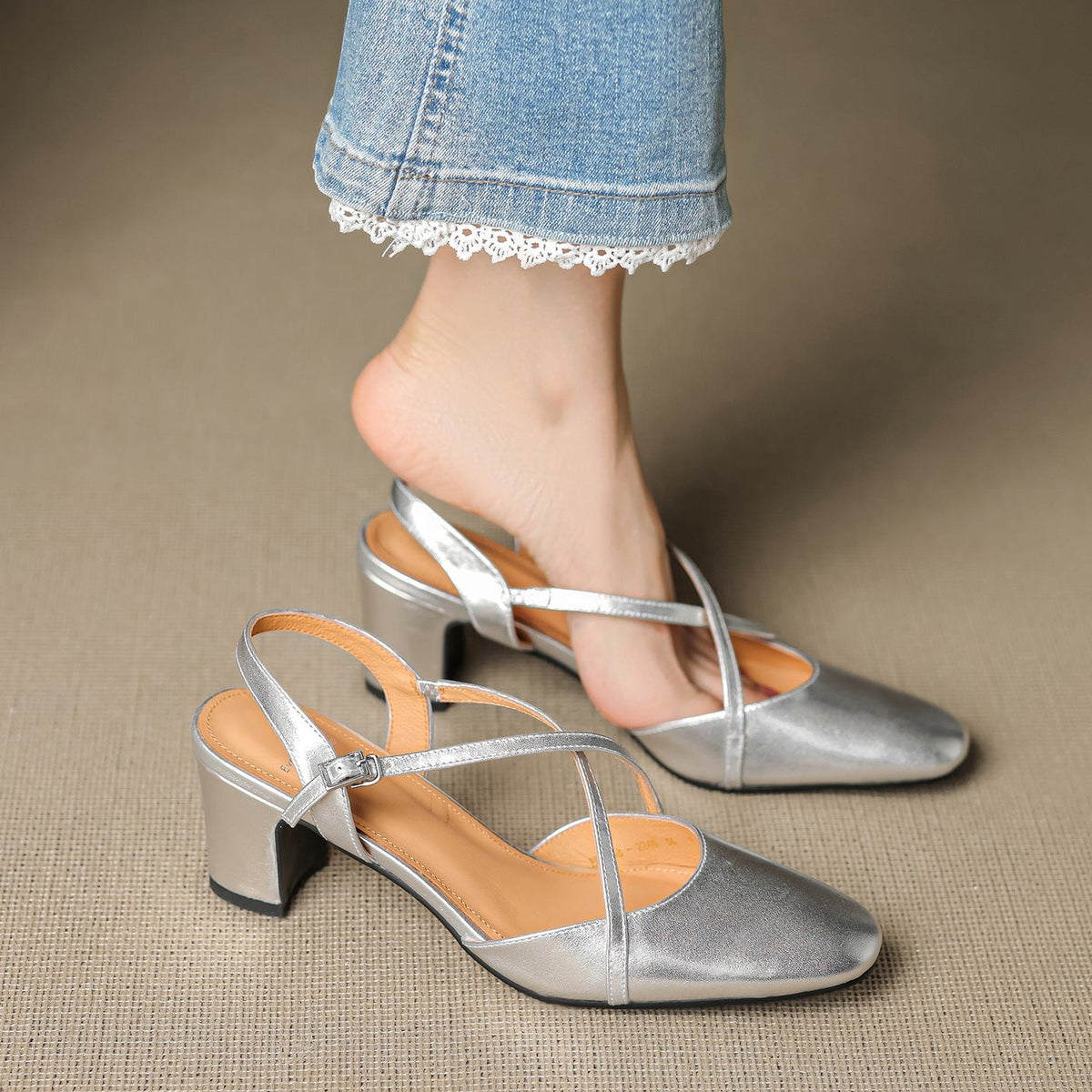 Blenza Slingbacks aus echtem Leder