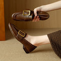 Chaussures Rizon à boucle de ceinture en cuir véritable