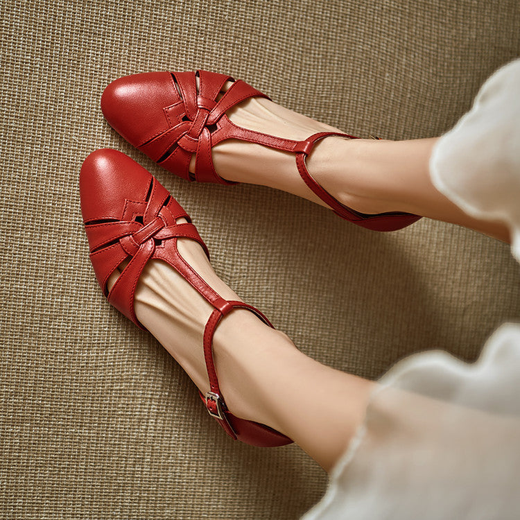 Tacones Romira de cuero genuino