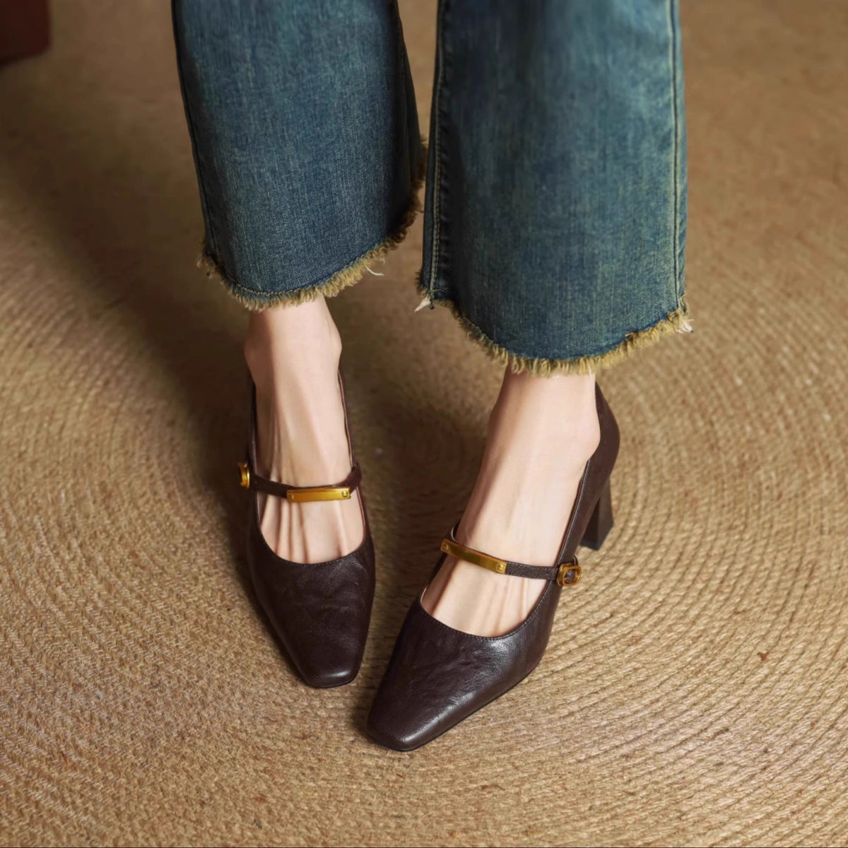 Tacones de cuero genuino Auria