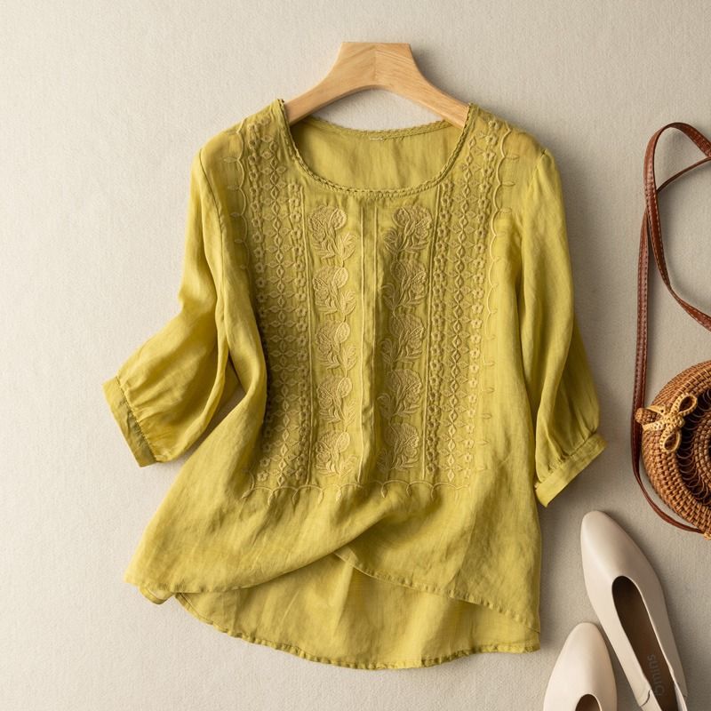 Blusa in lino Élira