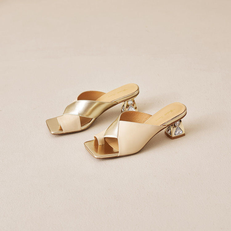 Tacones Opaline de cuero genuino