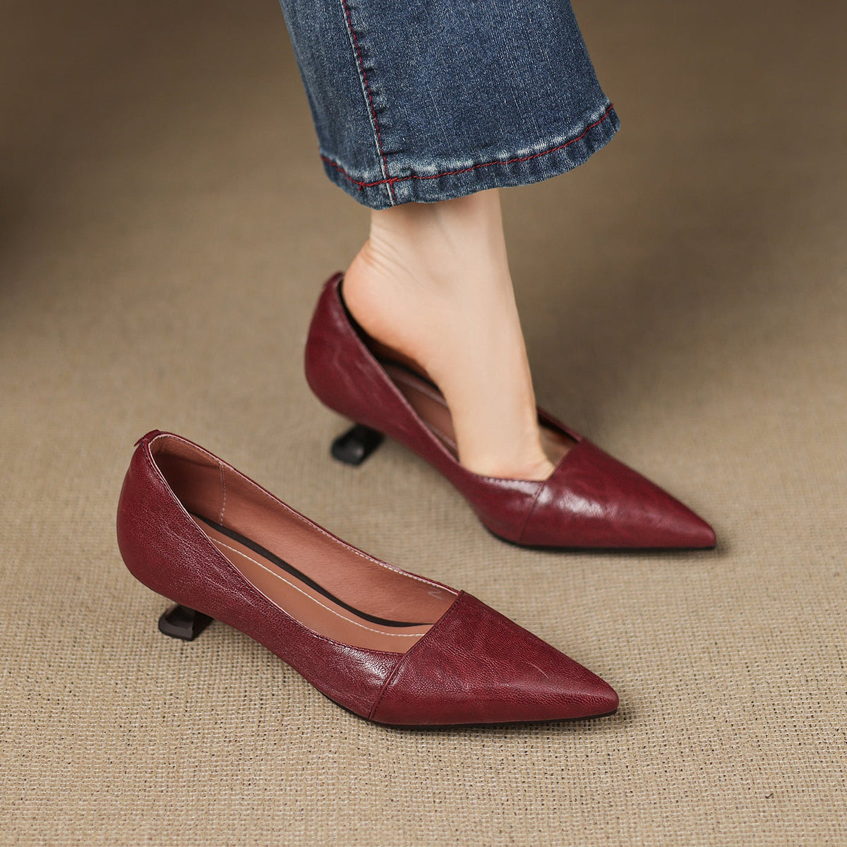 Tacones Venza de cuero genuino