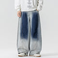 Jeans med vertikal fading