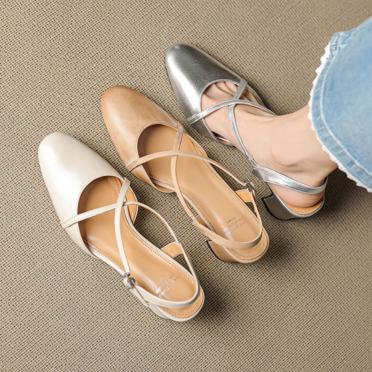 Blenza Slingbacks aus echtem Leder
