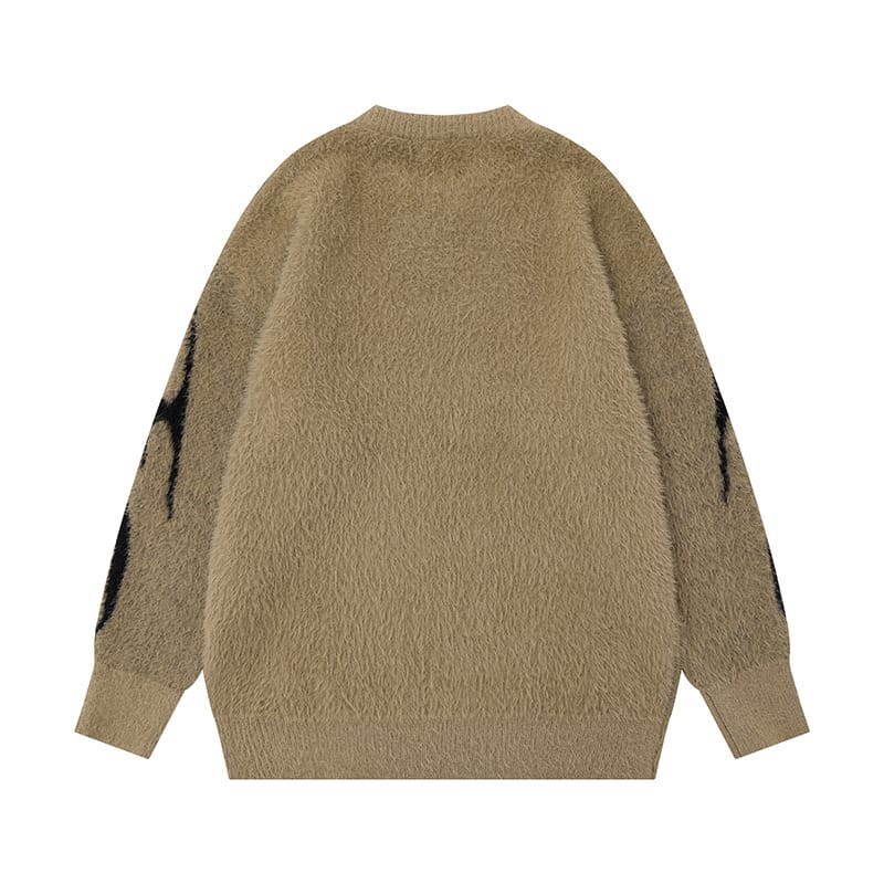 Pull en maille à motif flamme dégradée