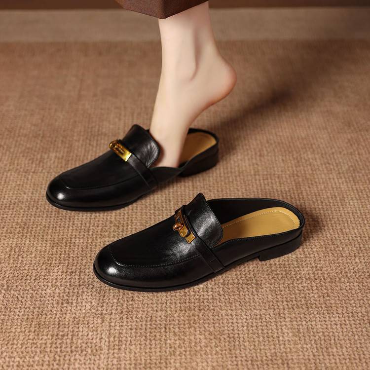 Fiorella mules i äkta läder