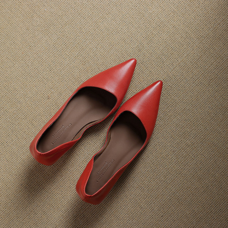 Tacones Vienna de cuero genuino