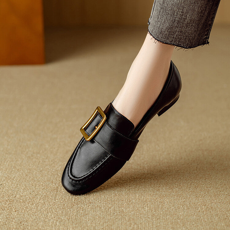 Chaussures Rizon à boucle de ceinture en cuir véritable
