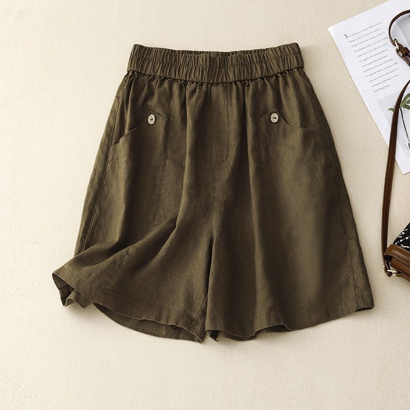 Amalfi-shorts i hør