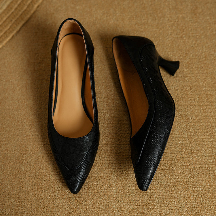 Liora Genuine Leather Heels