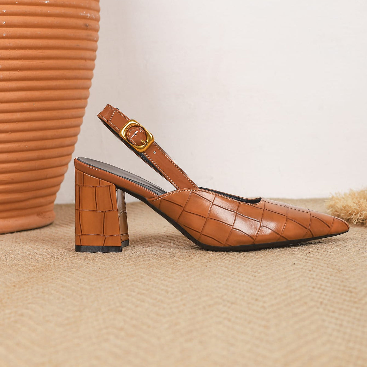 Savannah slingback-högklackar