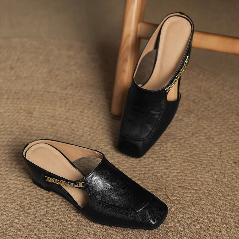 Mules de cuero Avella
