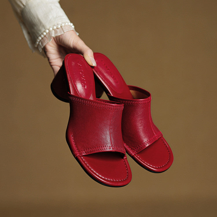 Mules Amira de cuero genuino