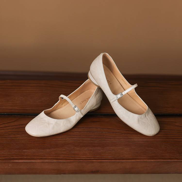 Scarpe basse Rose in vera pelle
