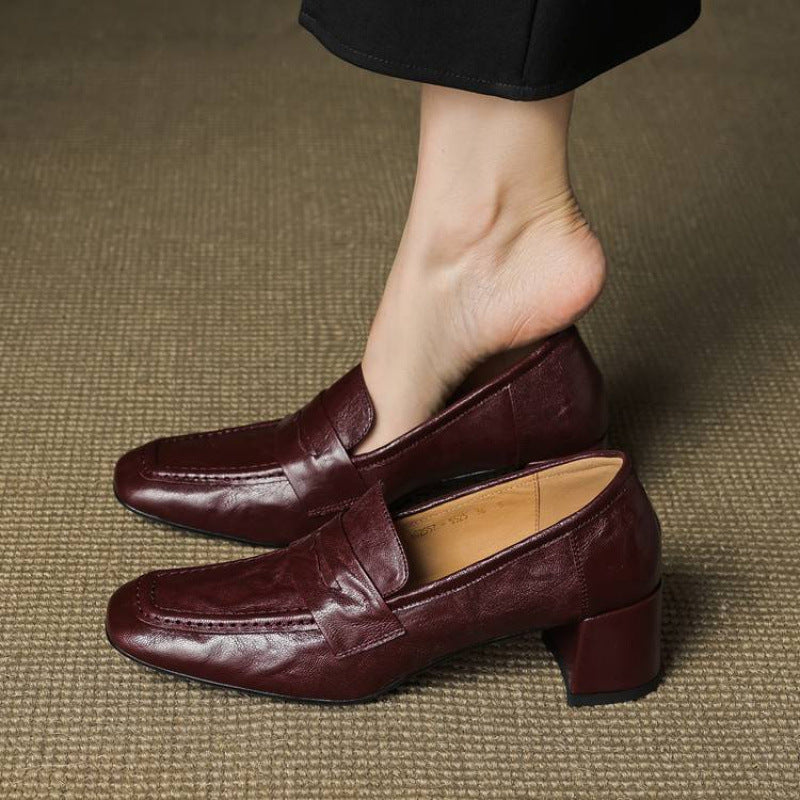 Tacones Sora de cuero genuino
