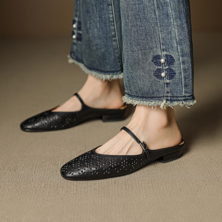 Mules Alina in vera pelle