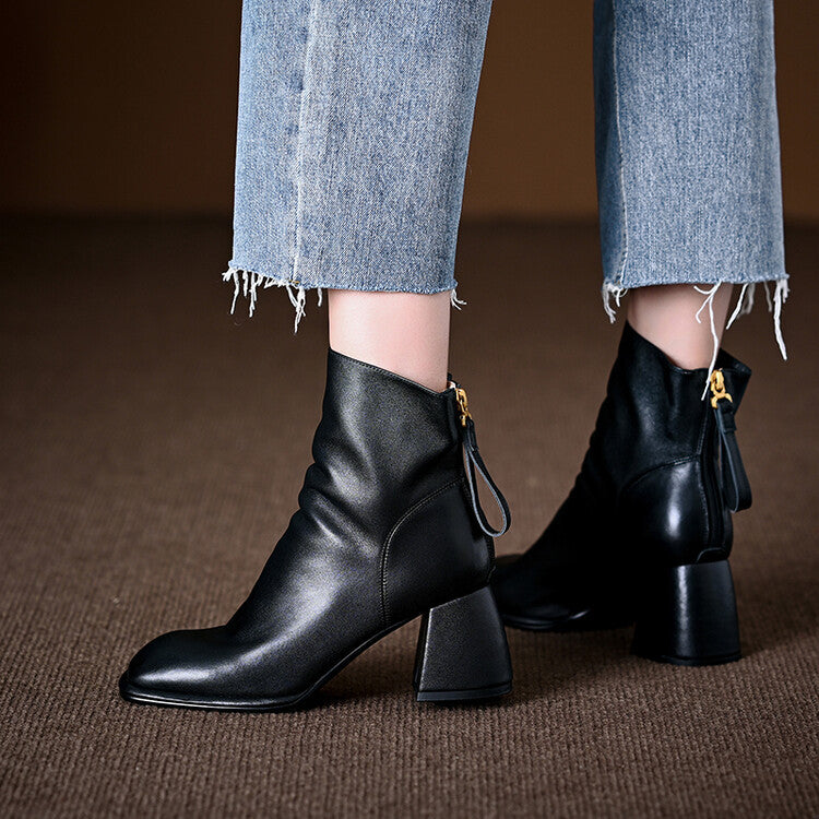 Botas Livia em pele genuína