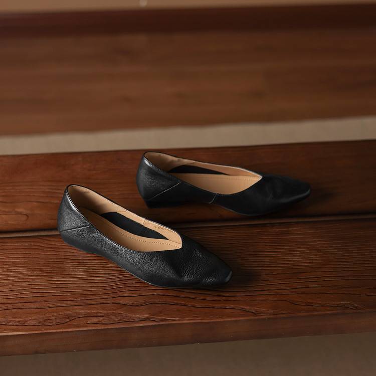 Zapatos planos Darsi de cuero genuino