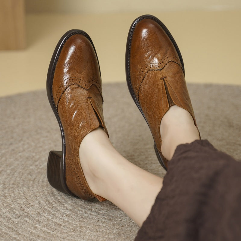 Everett Wingtip Plateauschoenen van Echt Leer