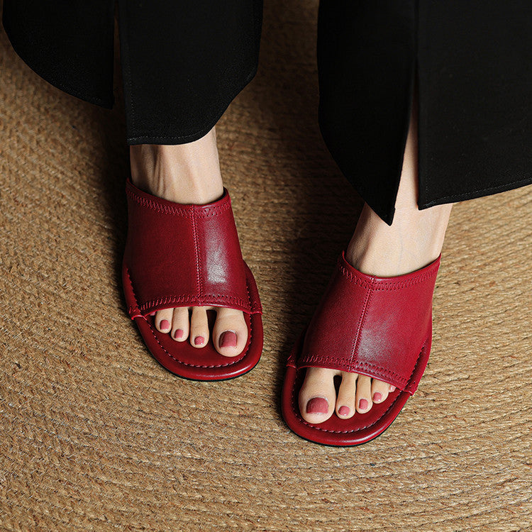 Mules Amira de cuero genuino