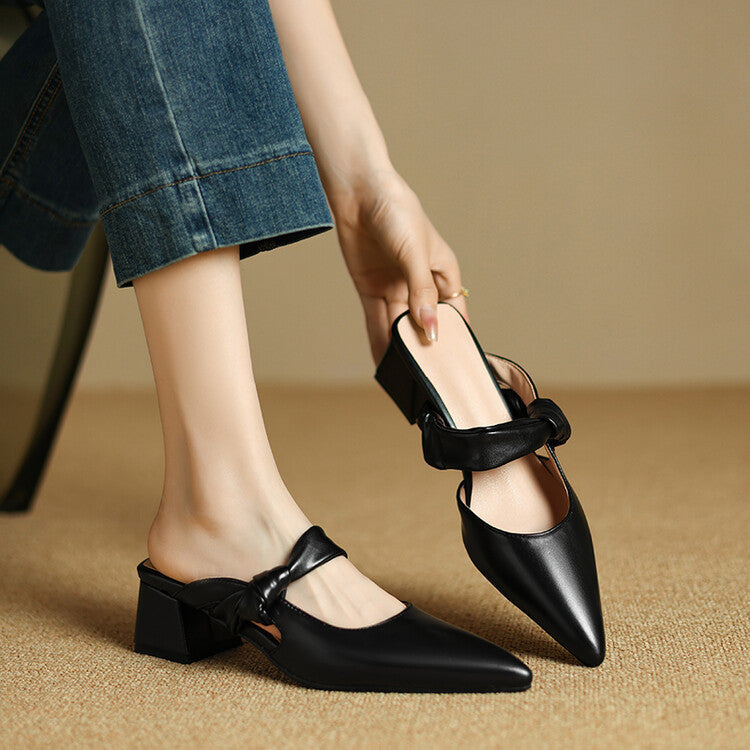 Mules de piel Noressa
