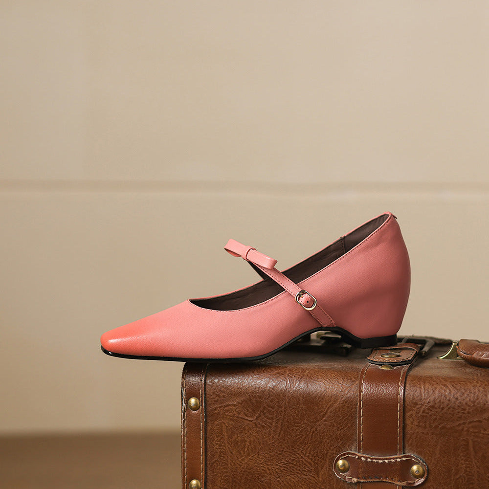 Rosalie Mary Jane Pumps aus echtem Leder