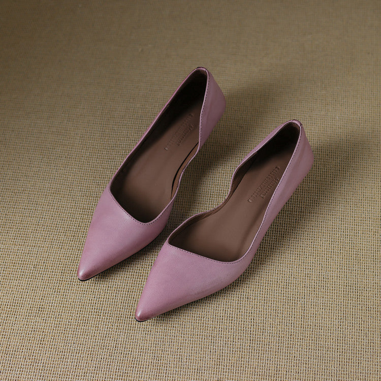Tacones Vienna de cuero genuino