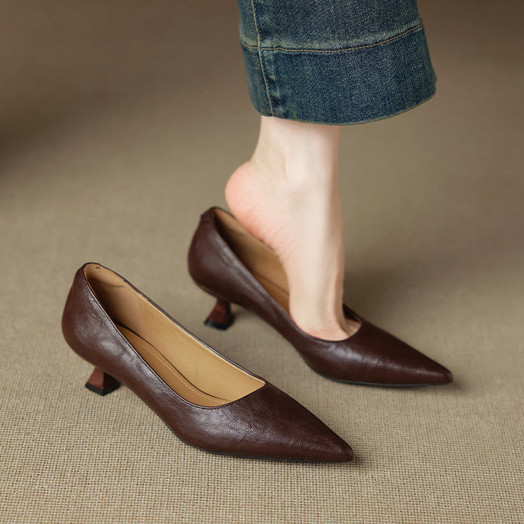Tacones Aeris de cuero genuino
