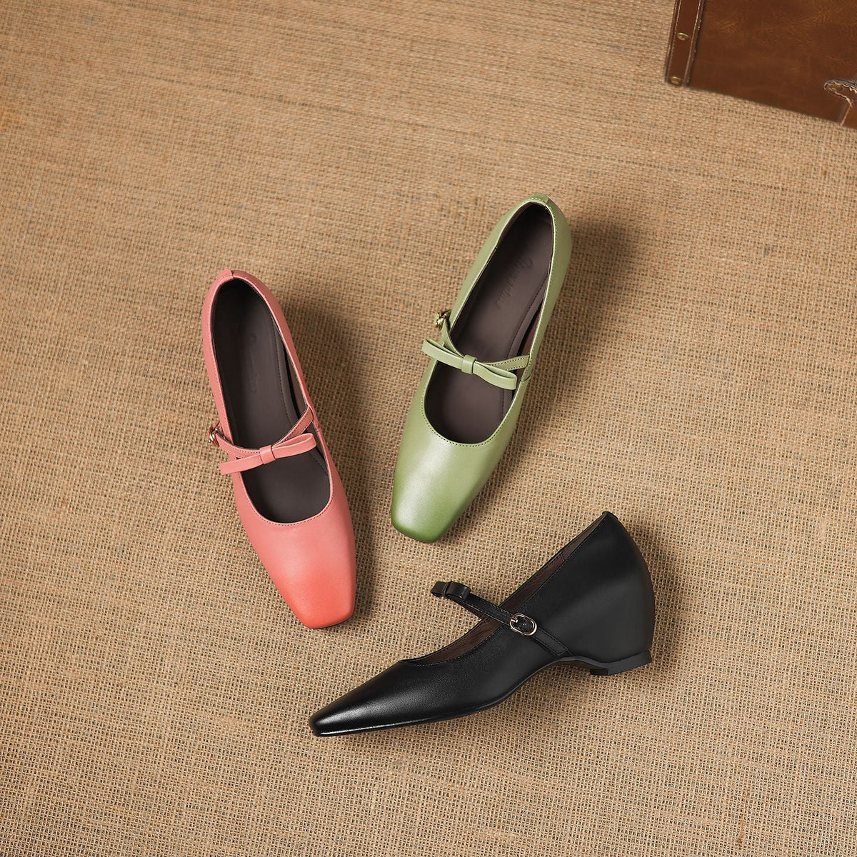 Rosalie Mary Jane Pumps aus echtem Leder