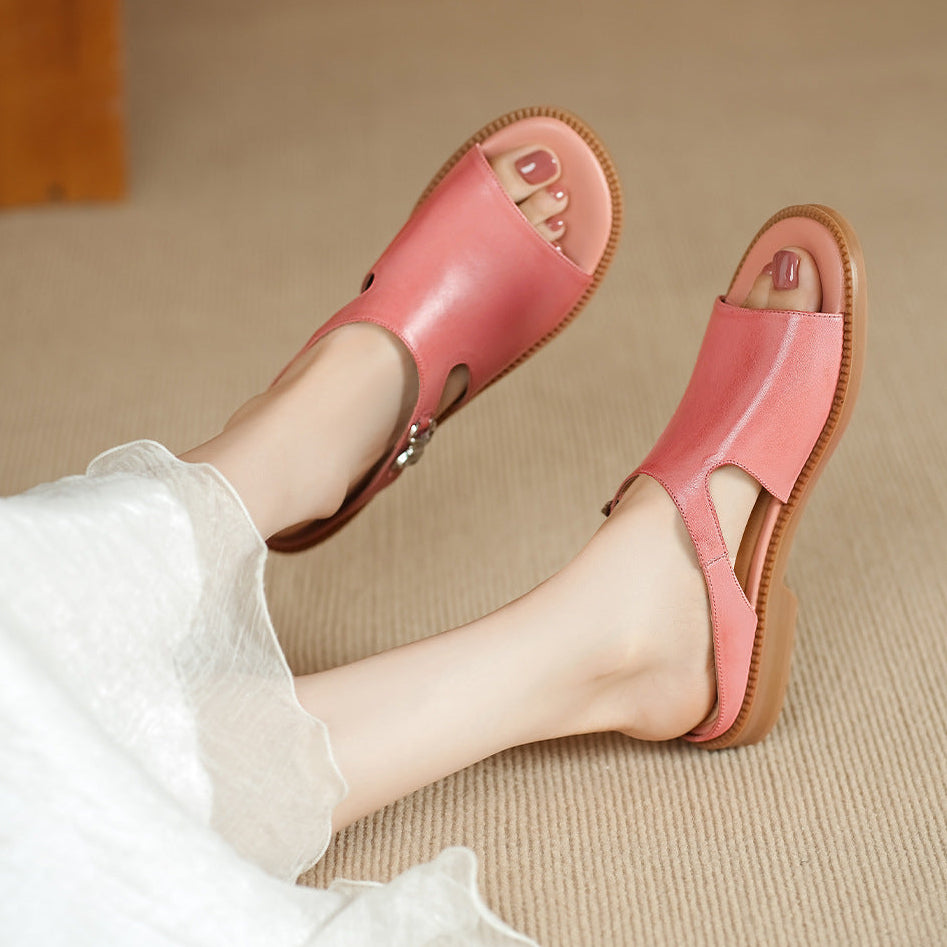 Mules Nessa de cuero genuino