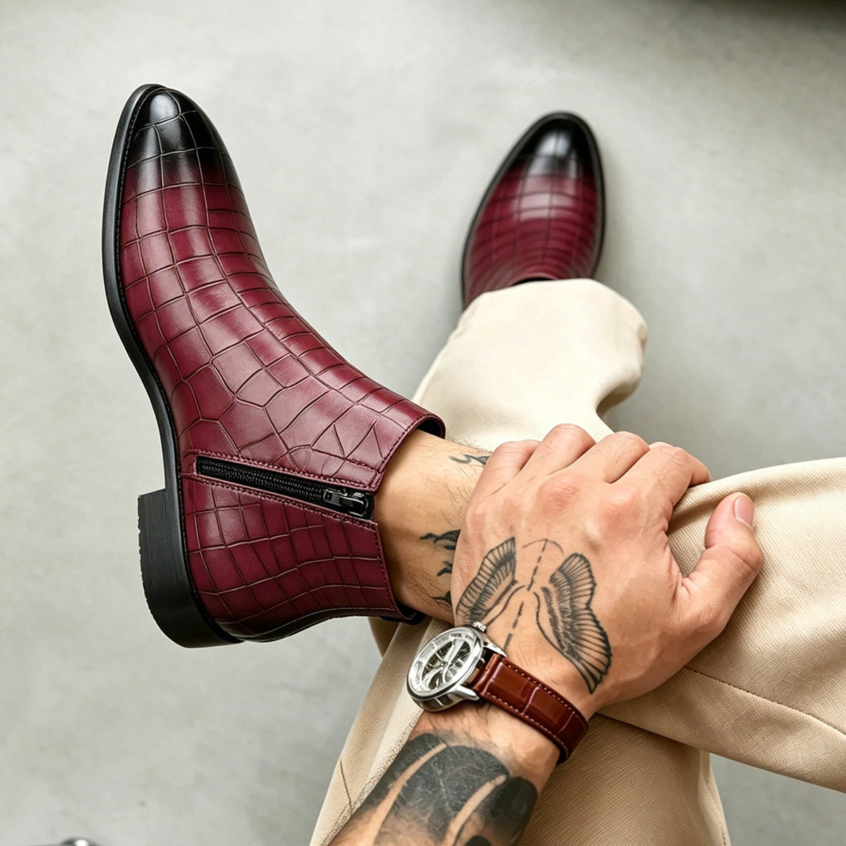 Botas Chelsea Elver de cuero genuino
