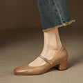Arelis Genuine Leather Heels