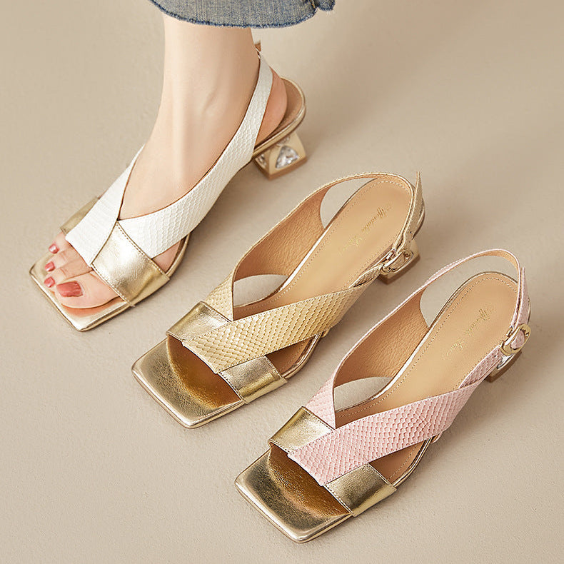 Tacones de cuero genuino Virelli