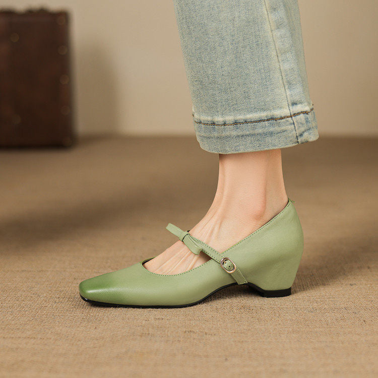 Rosalie Mary Jane Pumps aus echtem Leder