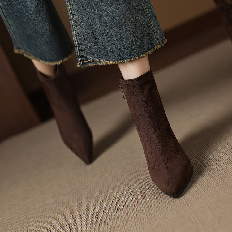 Botins Odette em Camurça Genuína