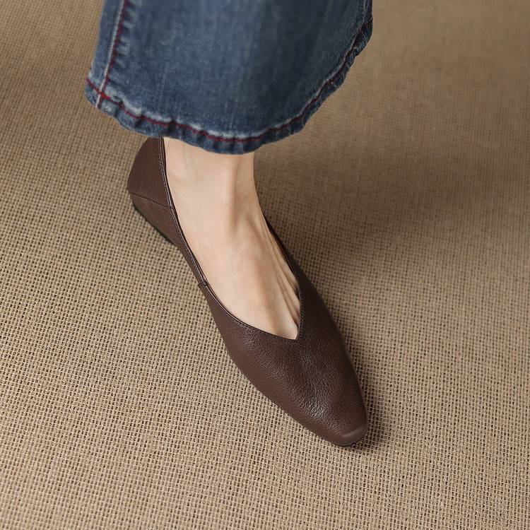 Zapatos planos Darsi de cuero genuino