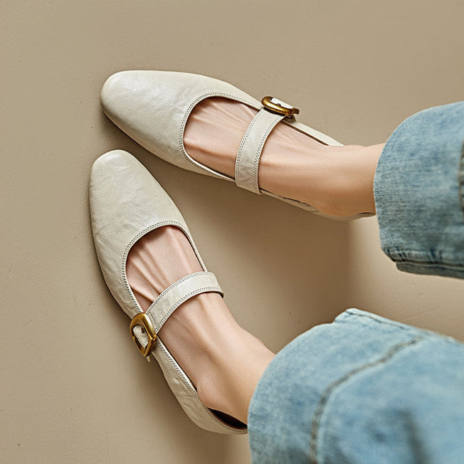 Minara pumps i ægte læder