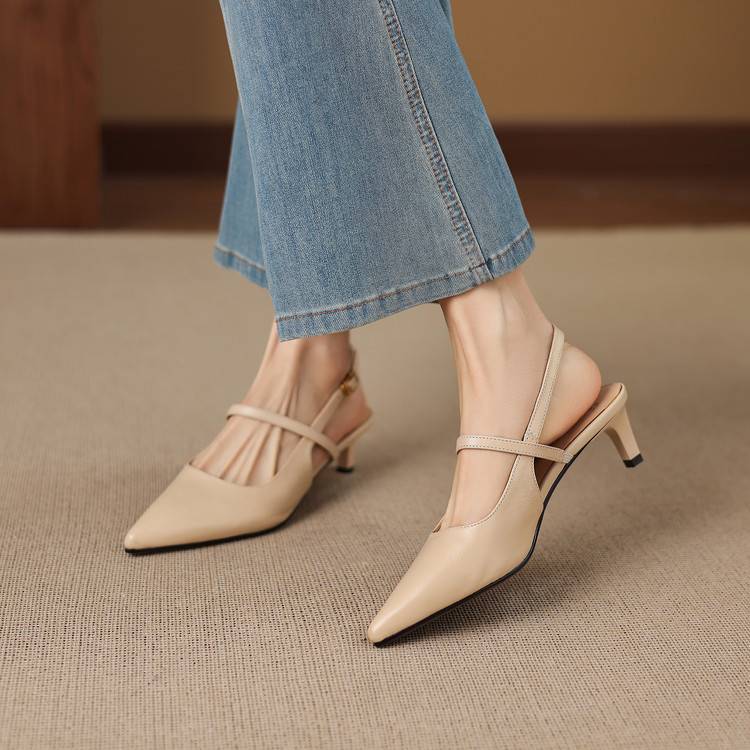 Kemi Slingbacks van Echt Leer