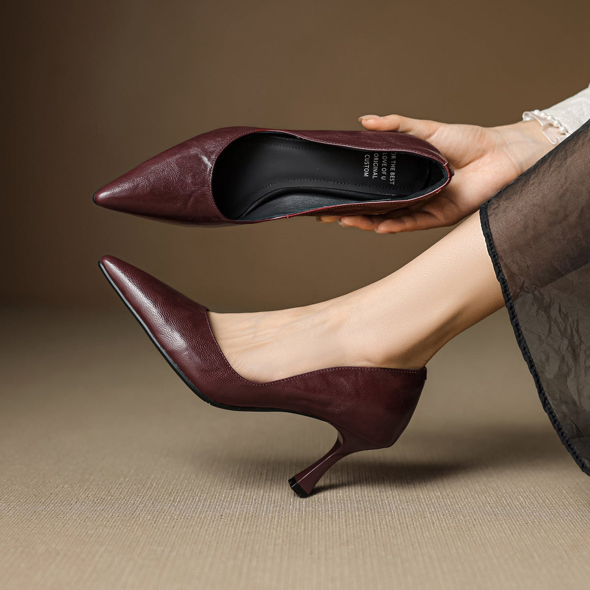 Gilda Genuine Leather Heels